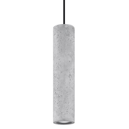 Deckenleuchte an Kabel LUVO 1xGU10/40W/230V Beton/Schwarz