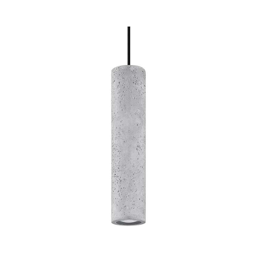 Deckenleuchte an Kabel LUVO 1xGU10/40W/230V Beton/Schwarz