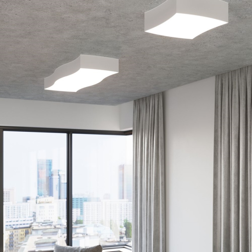 Deckenleuchte SQUARE 6xE27/60W/230V weiß