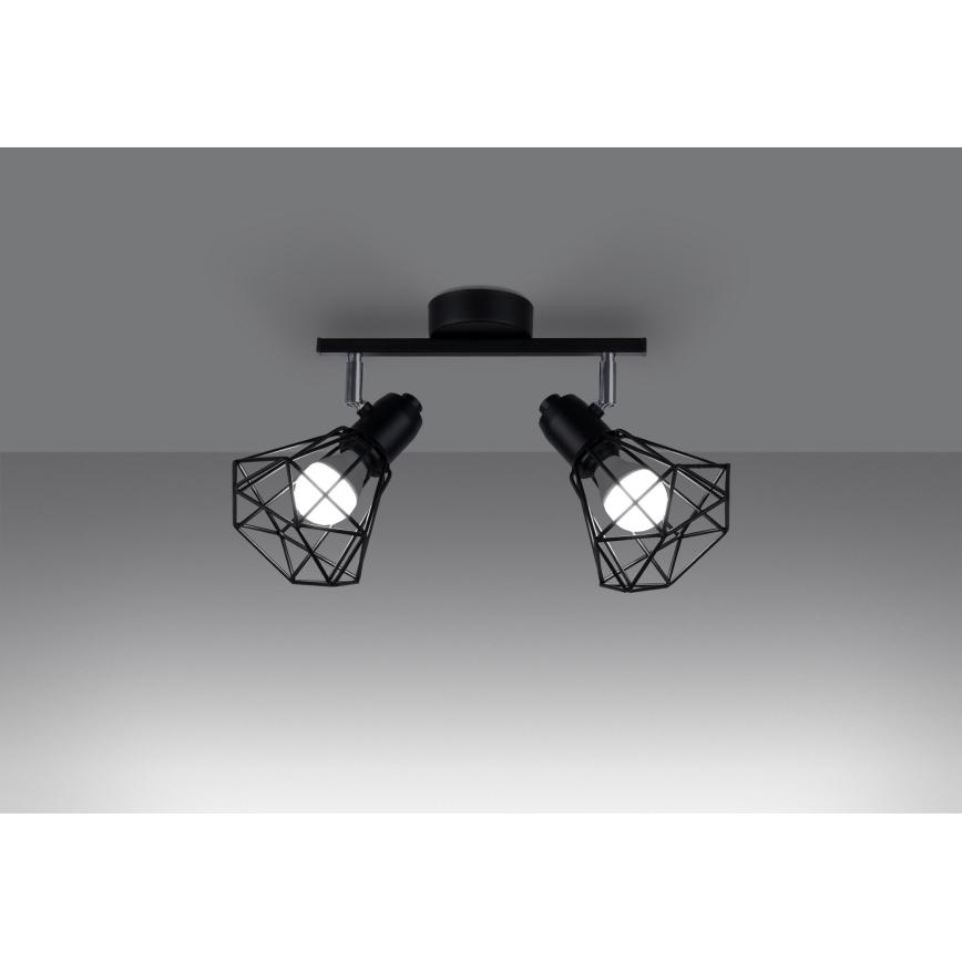 Spotlight ARTEMIS 2xE14/40W/230V schwarz