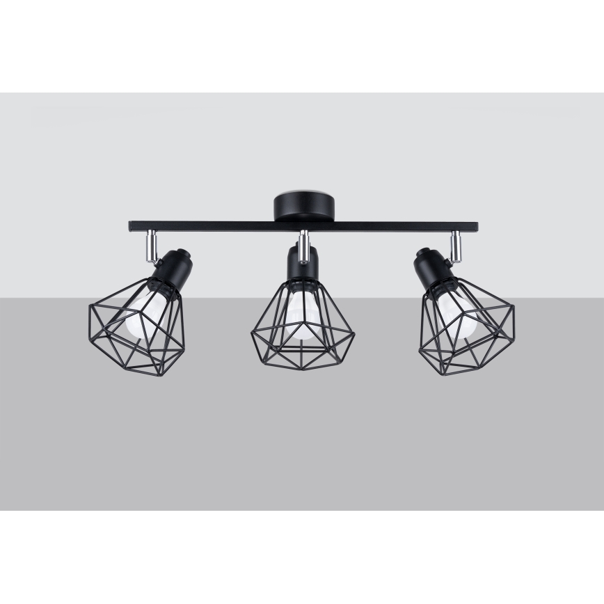 Spotlight ARTEMIS 3xE14/40W/230V schwarz