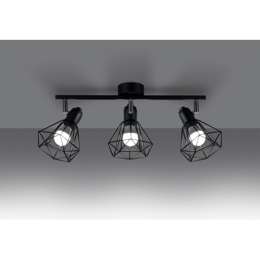 Spotlight ARTEMIS 3xE14/40W/230V schwarz