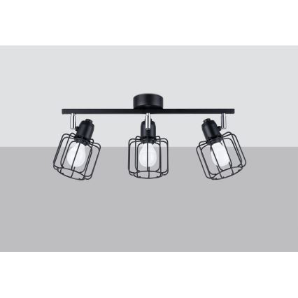 Spotlight BELUCI 3xE14/40W/230V schwarz