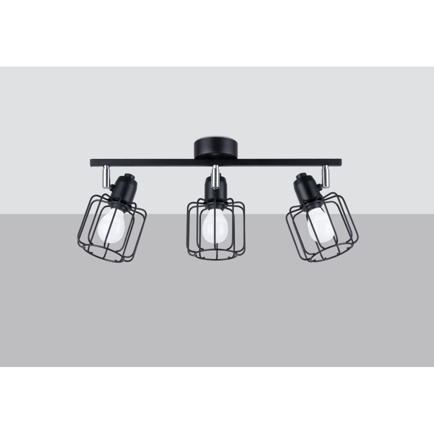 Spotlight BELUCI 3xE14/40W/230V schwarz