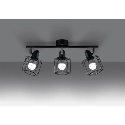 Spotlight BELUCI 3xE14/40W/230V schwarz
