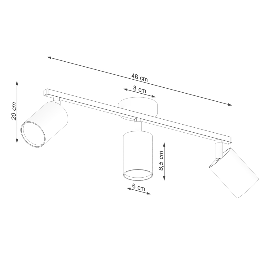 LED-Strahler LEMMI 3xGU10/40W/230V Weiß