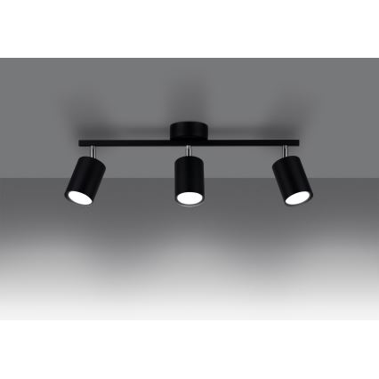 LED-Strahler LEMMI 3xGU10/40W/230V Schwarz