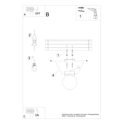Deckenleuchte YOLI 1xG9/12W/230V Weiß