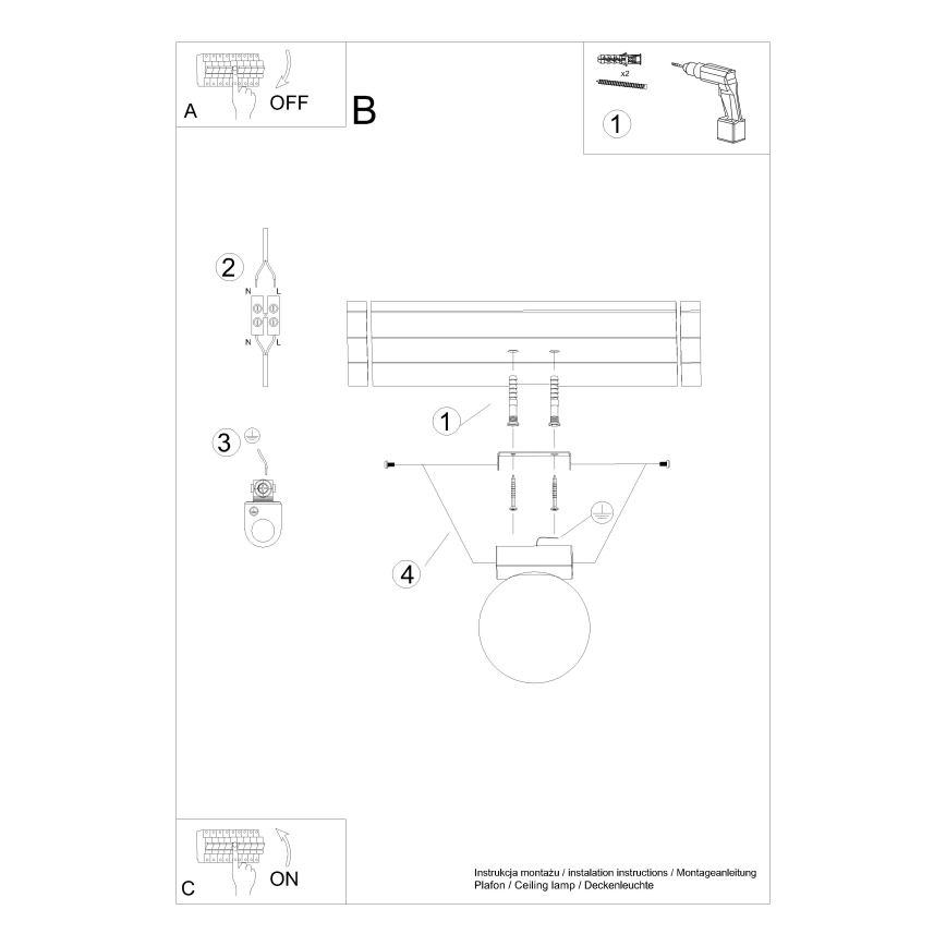 Deckenleuchte YOLI 1xG9/12W/230V Weiß