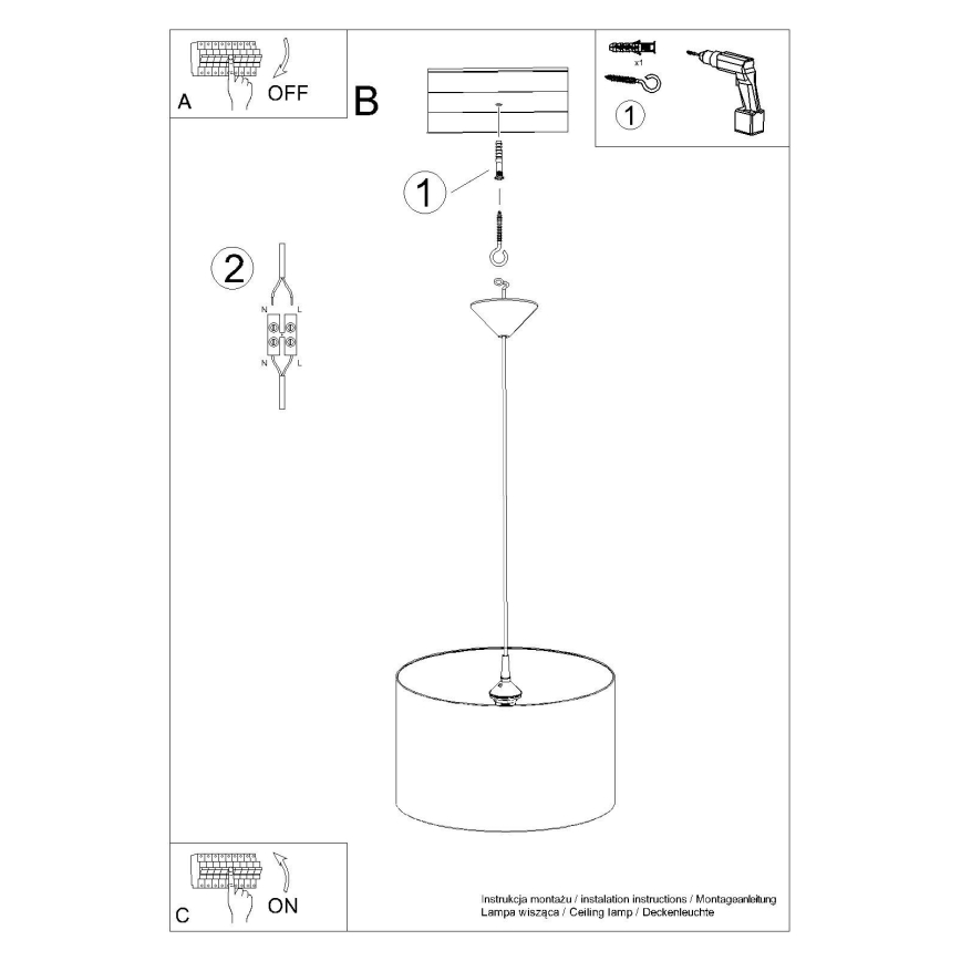 Kinder-Hängeleuchte CAT 1xE27/15W/230V d 40 cm Katze