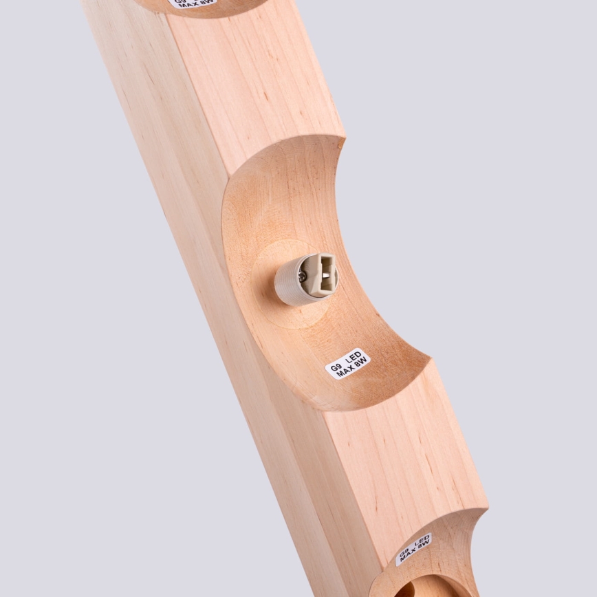 Deckenleuchte BULBO 3xG9/8W/230V Buche/weiß