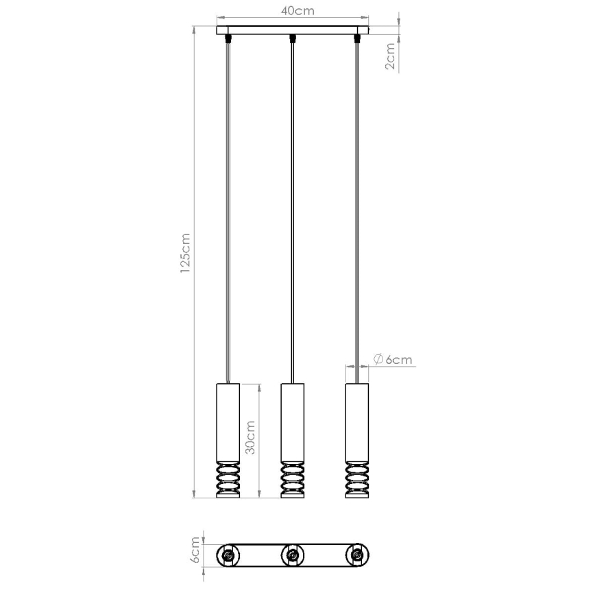 Hängeleuchte LAMI 3xGU10/10W/230V weiß