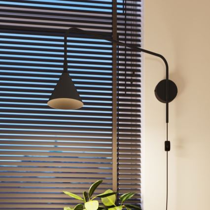Wandleuchte NOX 1xE14/10W/230V schwarz