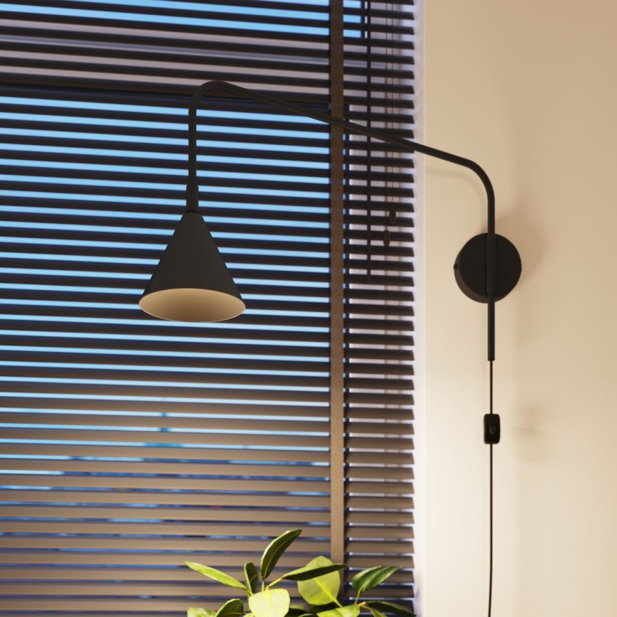 Wandleuchte NOX 1xE14/10W/230V schwarz