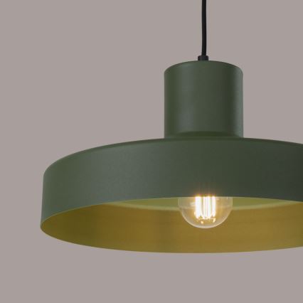 Hängeleuchte BILO 1xE27/15W/230V d 35 cm grün