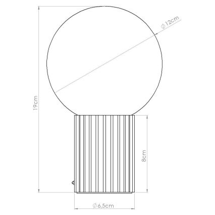 Tischleuchte HALO 1xG9/8W/230V d 12 cm schwarz