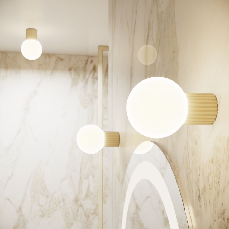 Badezimmer-Wandleuchte HALO 1xG9/8W/230V d 12 cm IP44 cremefarben