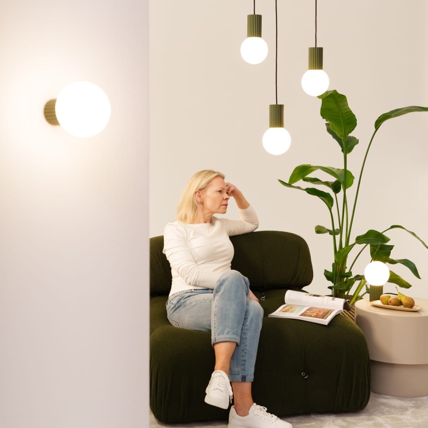 Badezimmer-Wandleuchte HALO 1xG9/8W/230V d 12 cm IP44 grün