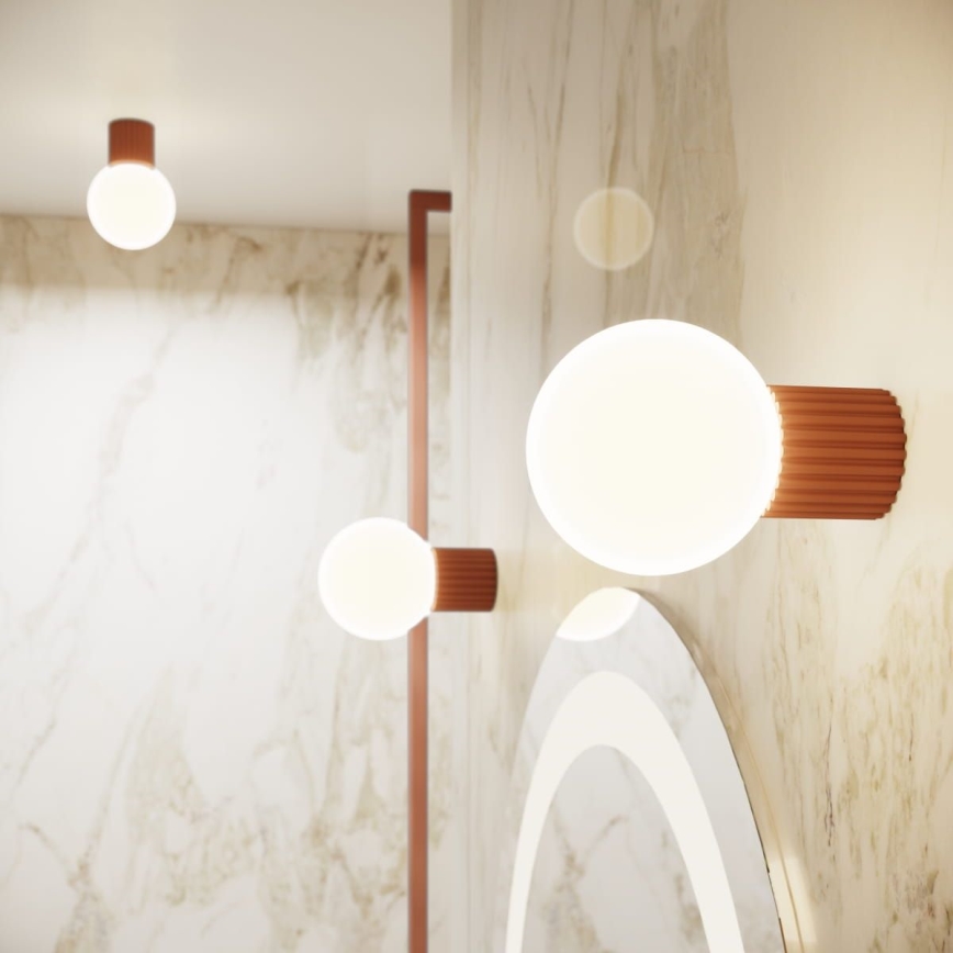 Badezimmer-Wandleuchte HALO 1xG9/8W/230V d 12 cm IP44 braun