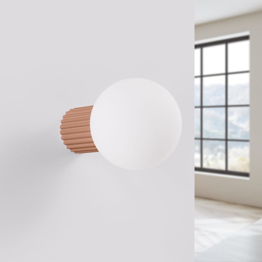 Badezimmer-Wandleuchte HALO 1xG9/8W/230V d 12 cm IP44 braun