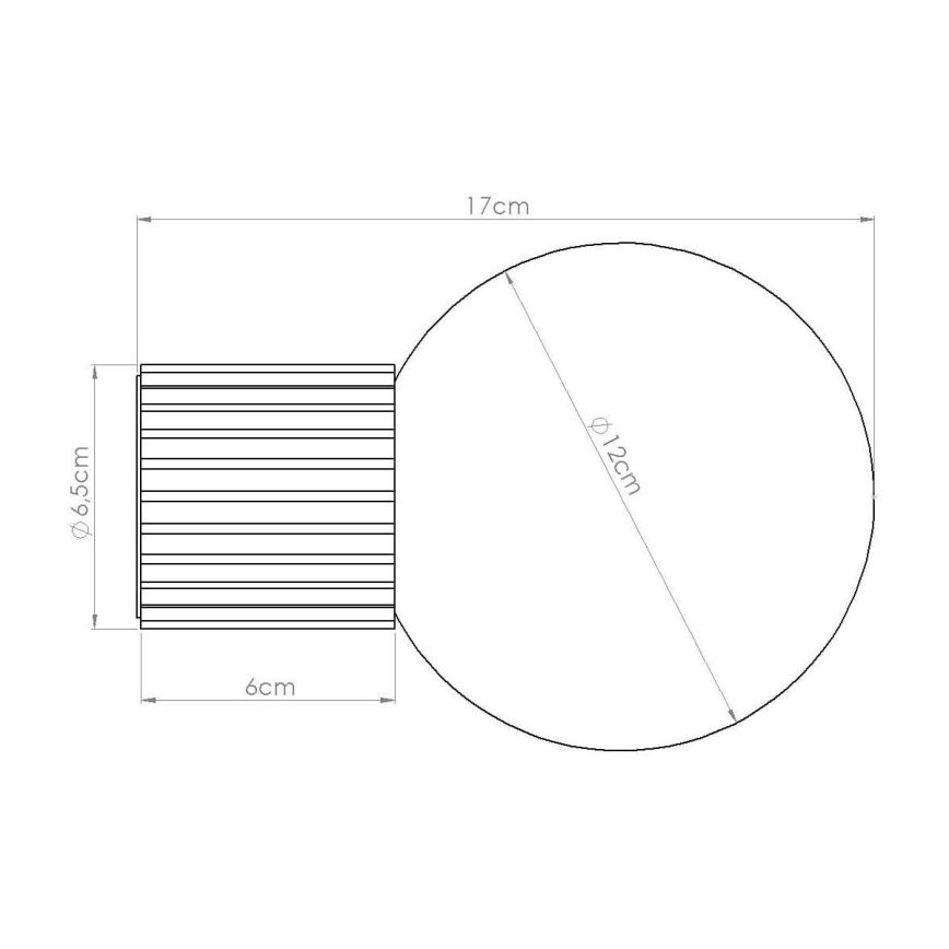 Badezimmer-Wandleuchte HALO 1xG9/8W/230V d 12 cm IP44 braun