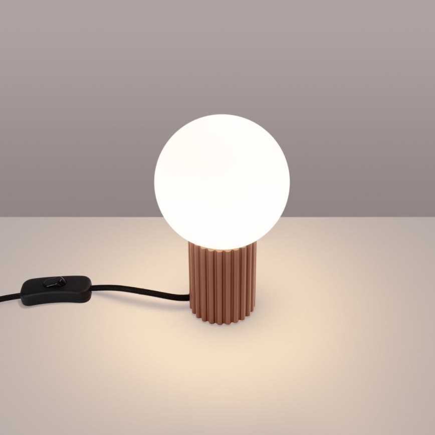 Tischleuchte HALO 1xG9/8W/230V d 12 cm braun