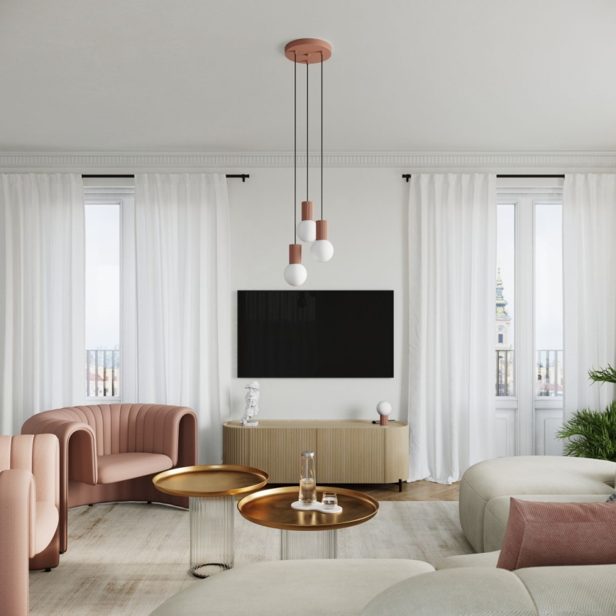 Tischleuchte HALO 1xG9/8W/230V d 12 cm braun