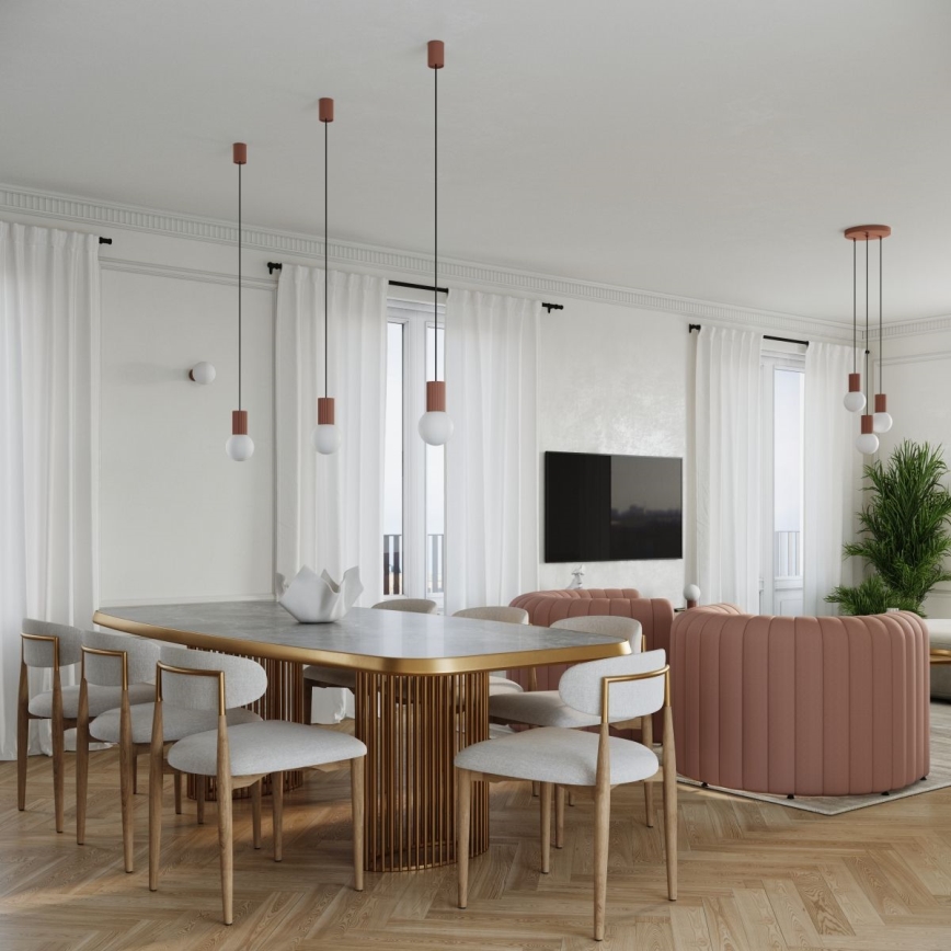 Tischleuchte HALO 1xG9/8W/230V d 12 cm braun