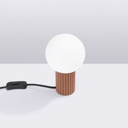 Tischleuchte HALO 1xG9/8W/230V d 12 cm braun