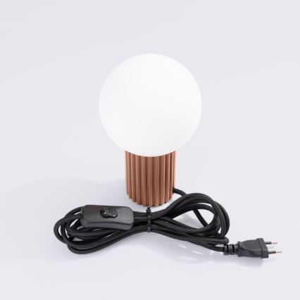 Tischleuchte HALO 1xG9/8W/230V d 12 cm braun