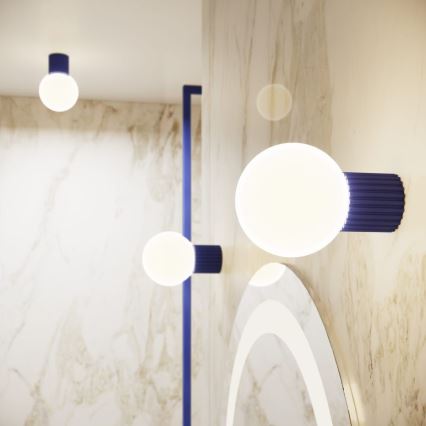 Badezimmer-Wandleuchte HALO 1xG9/8W/230V d 12 cm IP44 blau