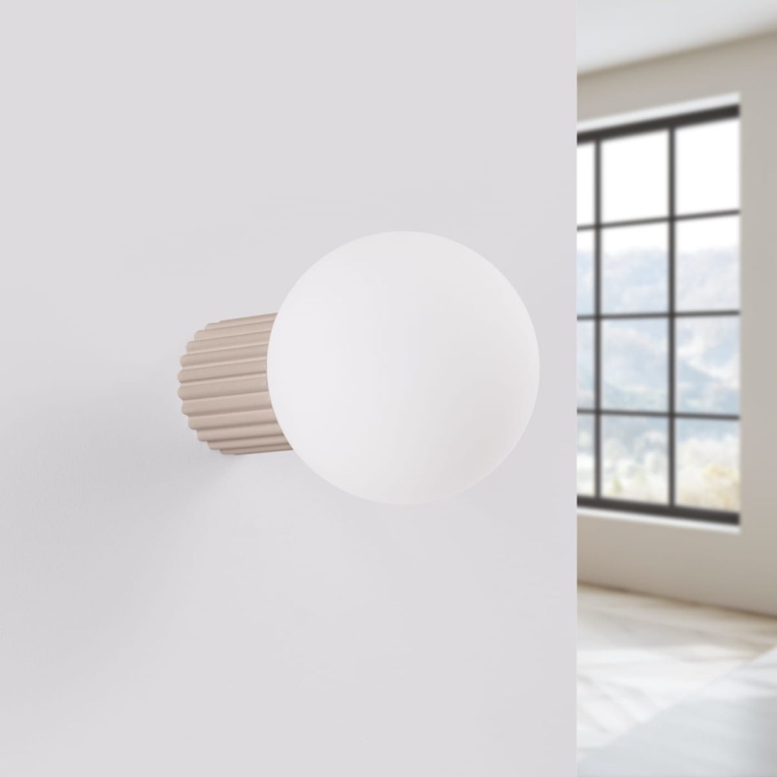 Badezimmer-Wandleuchte HALO 1xG9/8W/230V d 12 cm IP44 beige