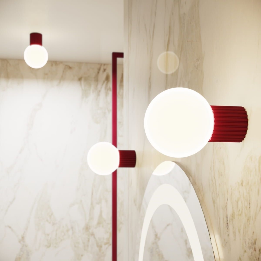 Badezimmer-Wandleuchte HALO 1xG9/8W/230V d 12 cm IP44 rot