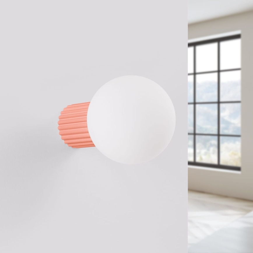 Badezimmer-Wandleuchte HALO 1xG9/8W/230V d 12 cm IP44 rosa