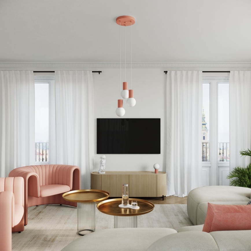 Tischleuchte HALO 1xG9/8W/230V d 12 cm rosa