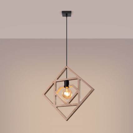 Hängeleuchte CARO 1xE27/15W/230V Buche