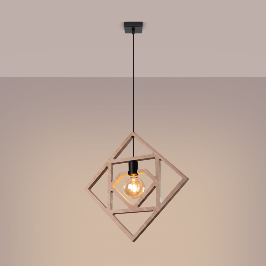 Hängeleuchte CARO 1xE27/15W/230V Buche