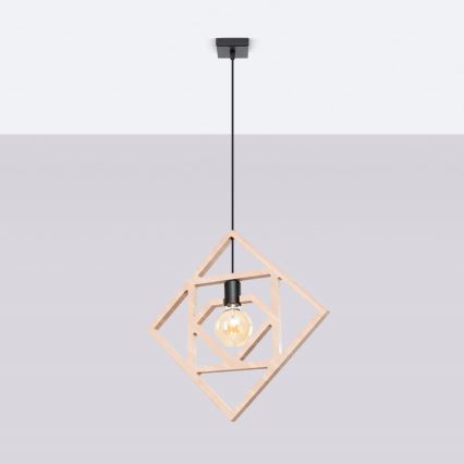 Hängeleuchte CARO 1xE27/15W/230V Buche
