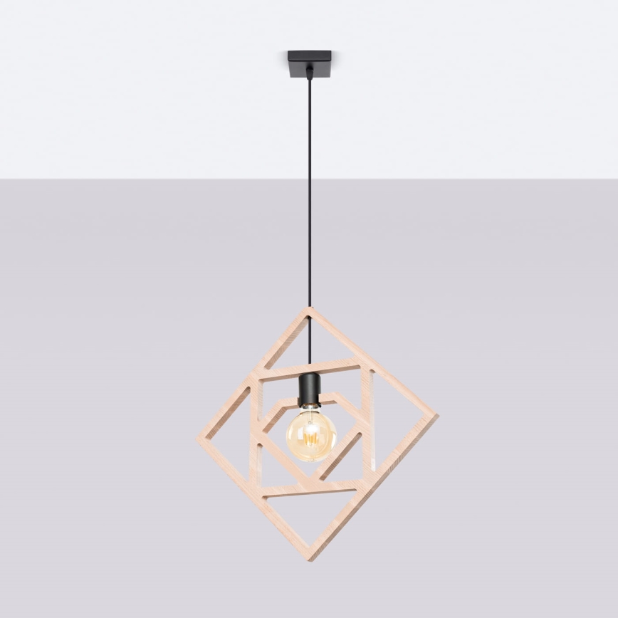 Hängeleuchte CARO 1xE27/15W/230V Buche