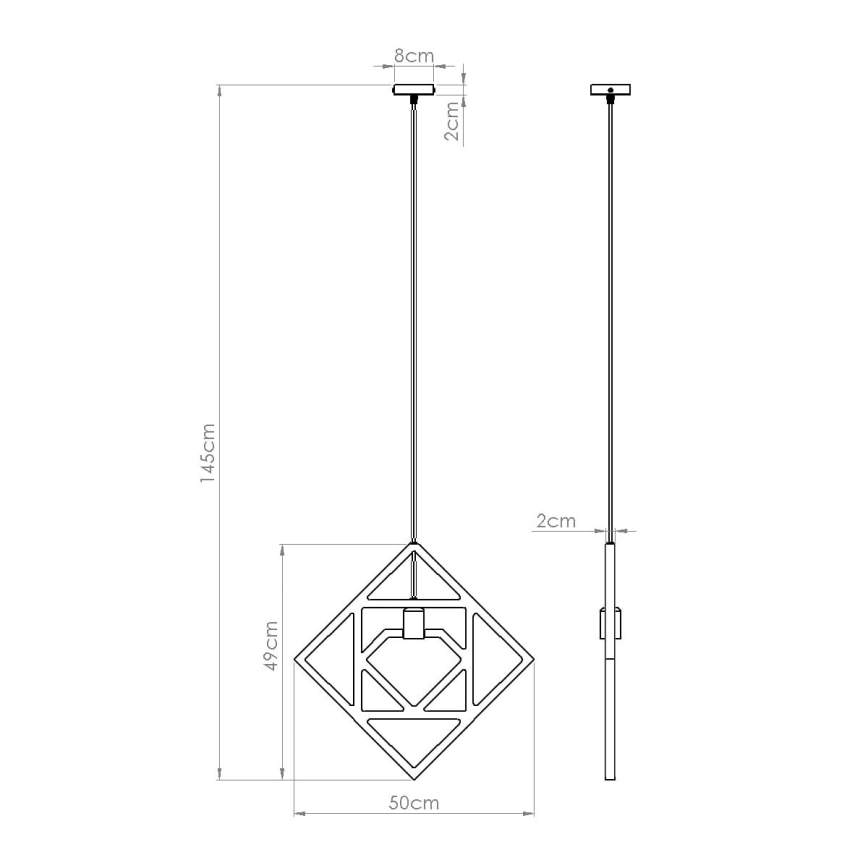 Hängeleuchte CARO 1xE27/15W/230V Buche
