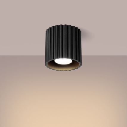 Spotleuchte AURA 1xGU10/10W/230V Ø 10 cm schwarz
