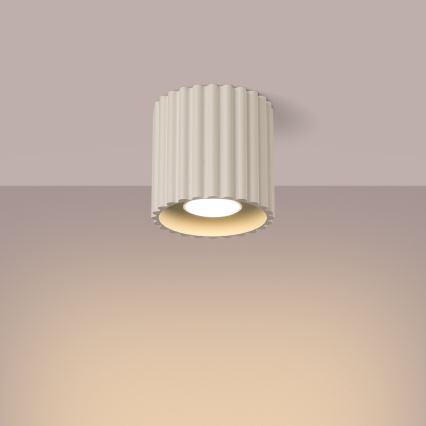 Spotleuchte AURA 1xGU10/10W/230V Ø 10 cm cremefarben