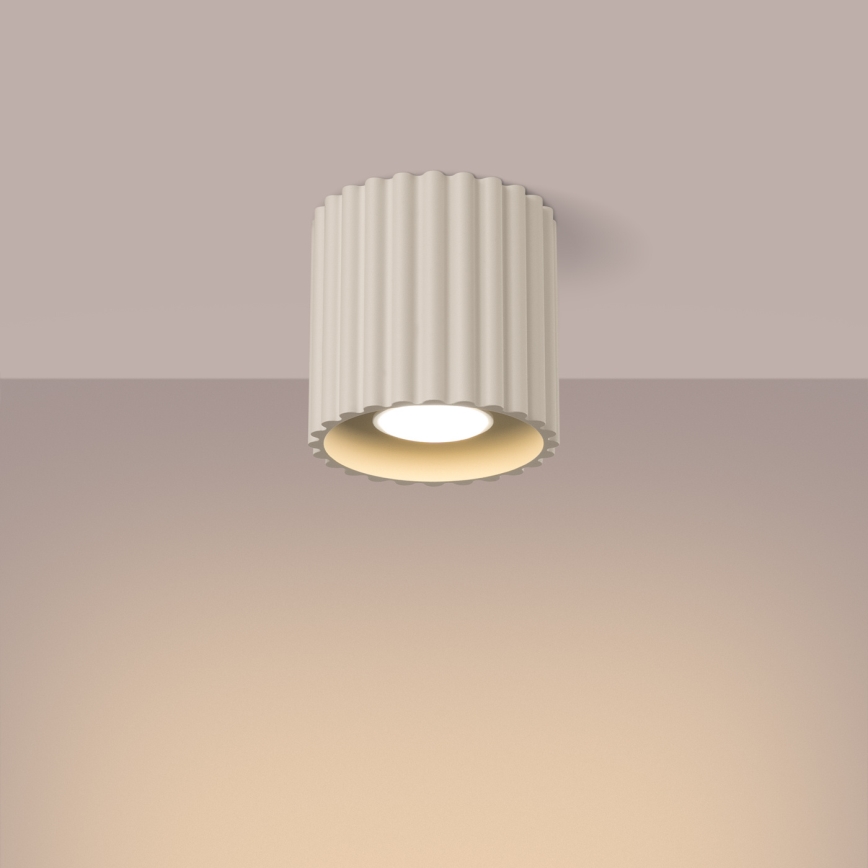 Spotleuchte AURA 1xGU10/10W/230V Ø 10 cm cremefarben