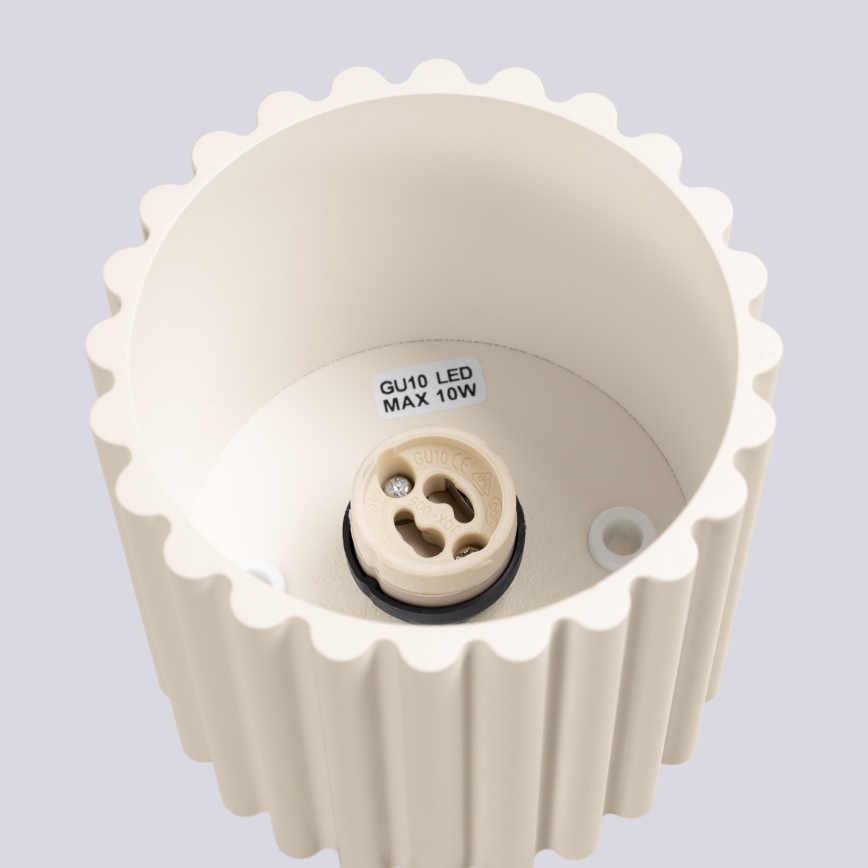 Spotleuchte AURA 1xGU10/10W/230V Ø 10 cm cremefarben