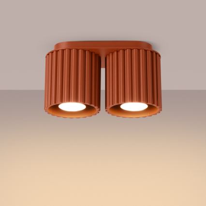 Spotleuchte AURA 2xGU10/10W/230V orange