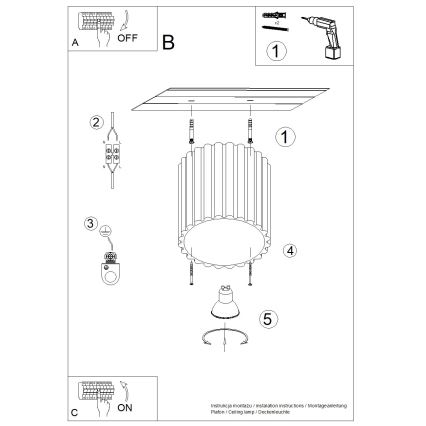 Deckenspot AURA 1xGU10/10W/230V 10 cm braun