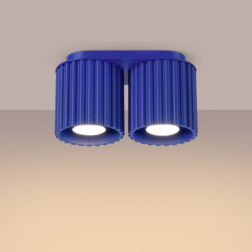 Deckenspot AURA 2xGU10/10W/230V blau