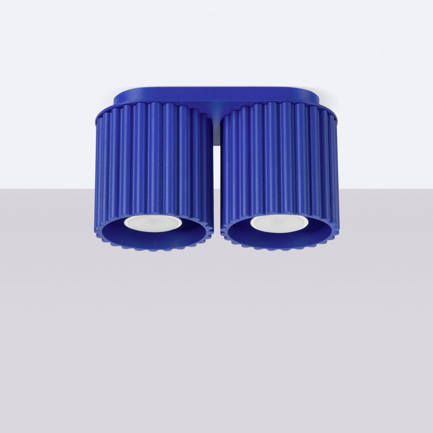 Deckenspot AURA 2xGU10/10W/230V blau
