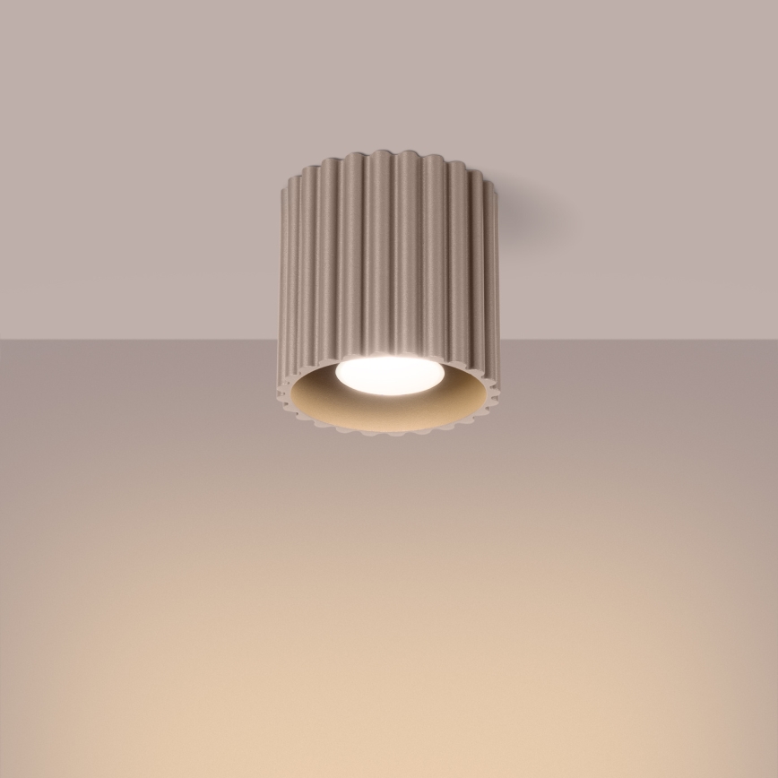 Einbaustrahler AURA 1xGU10/10W/230V, Ø 10 cm, taupe