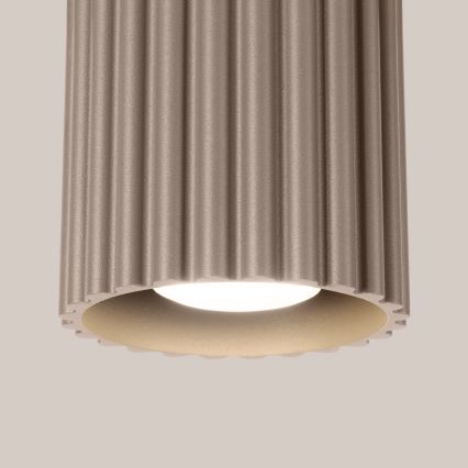 Einbaustrahler AURA 1xGU10/10W/230V, Ø 10 cm, taupe